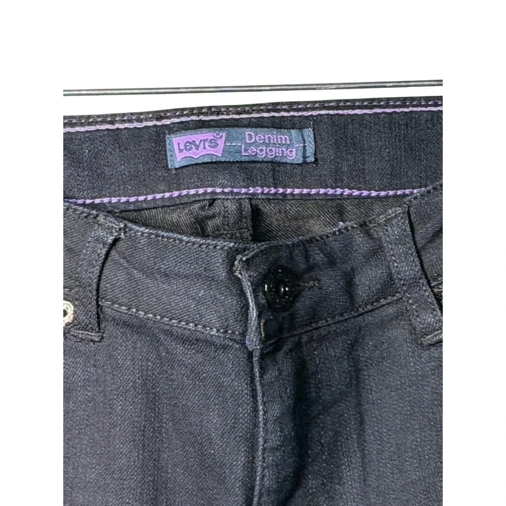 Levis Girls Black Denim Leggings Skinny Fit Stretch 5 Pockets Sz 14‎ Kids Wear